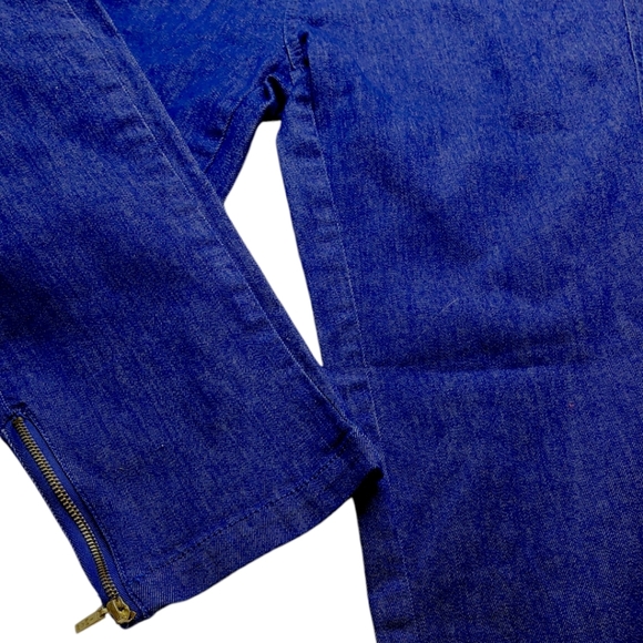 Iman Global Chic Slip Into Slim Ankle Zipper Denim Jeans - Size 6 NWT - Picture 2 of 8